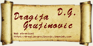 Dragija Grujinović vizit kartica